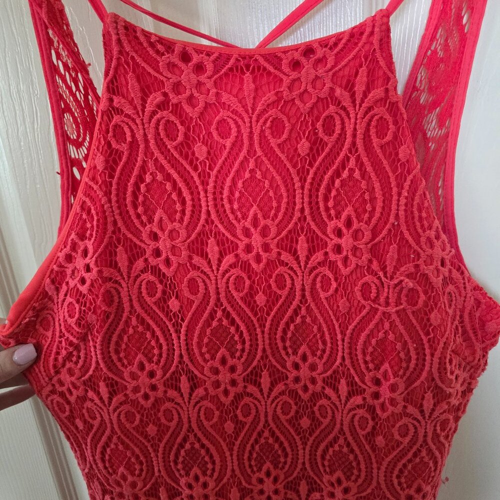 Corral long crochet dress